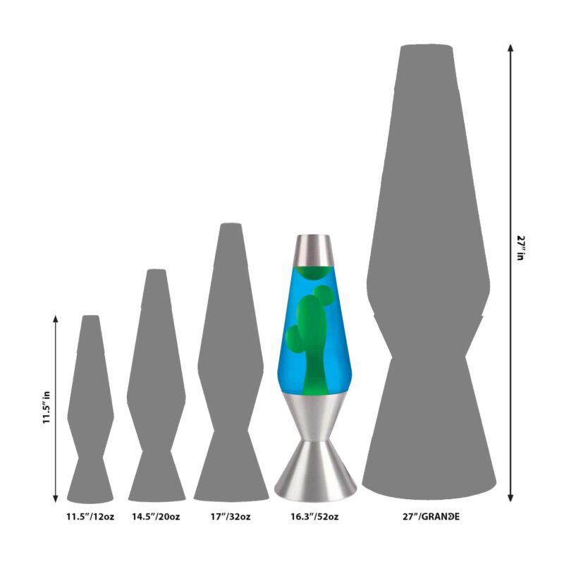 16.3″ LAVA Lamp – Yellow/Blue/Silver - US 5476