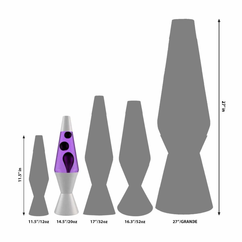 14.5’’ LAVA Lamp – Black &amp; Purple - US 9517