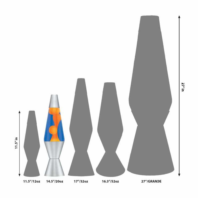 14.5” LAVA Lamp – Orange/Blue/Silver - US 7492