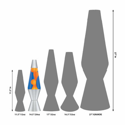 14.5” LAVA Lamp – Orange/Blue/Silver - US 7492