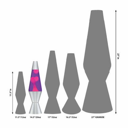 14.5” LAVA Lamp – Pink/Purple/Silver - US 6995