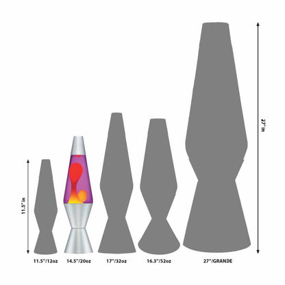 14.5” LAVA Lamp – Yellow/Purple/Silver - US 5896