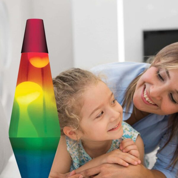 14.5” LAVA Lamp Rainbow – White/Clear/Tricolor - US 9027