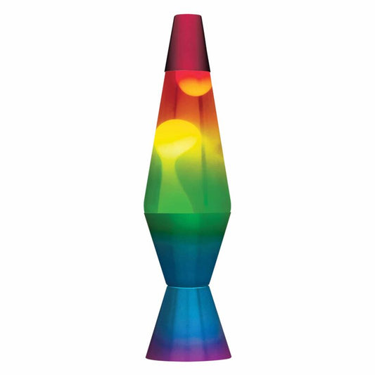 14.5” LAVA Lamp Rainbow – White/Clear/Tricolor - US 9027