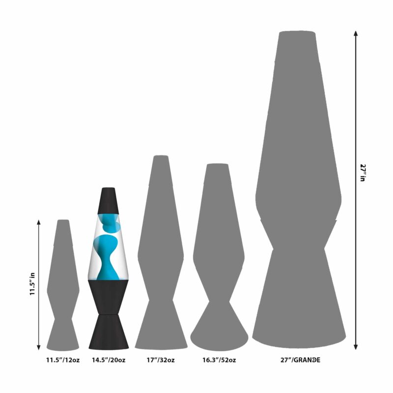 14.5″ LAVA Lamp Neon – Blue/Clear/Black - US 1183