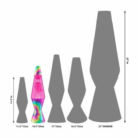 14.5″ LAVA Lamp – Tie Dye Pink Spiral - US 4777