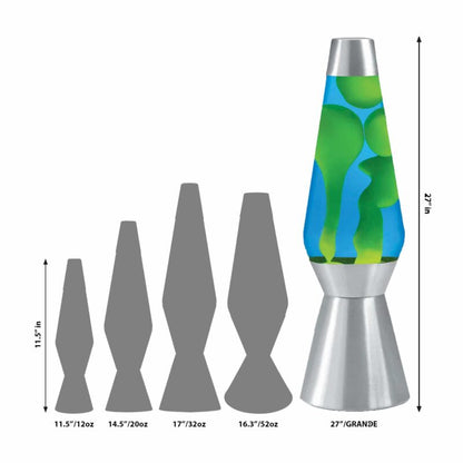 27″ LAVA Lamp Grande – Yellow/Blue/Silver - US 1352